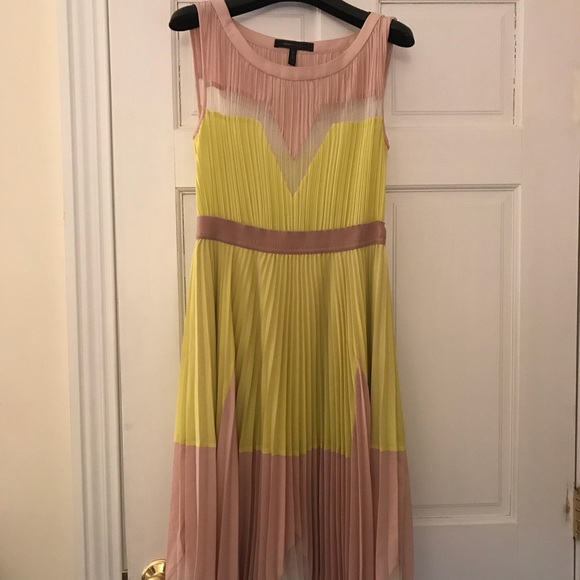 bcbg pleated dress